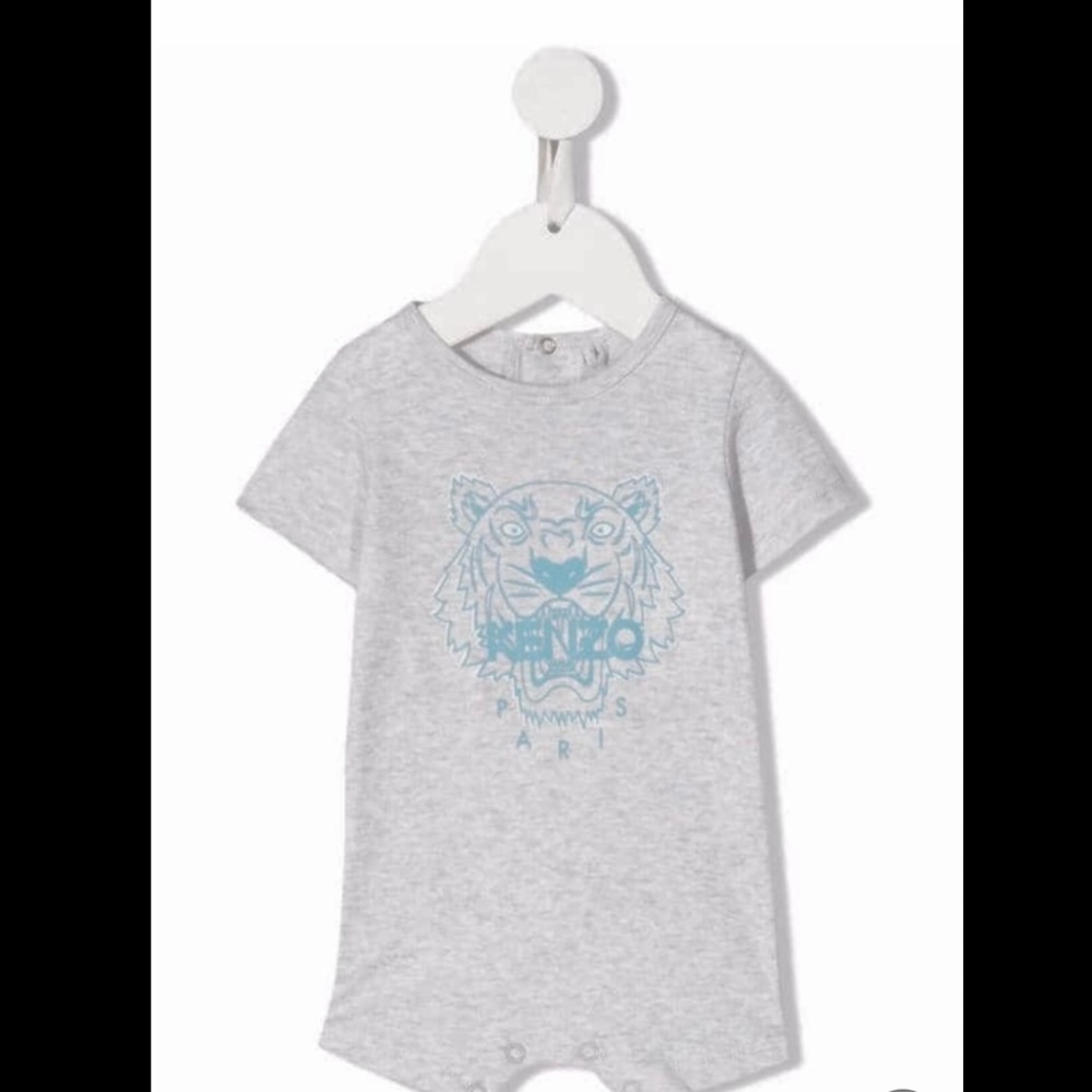 Kenzo Kids Tiger-print organic-cotton romper 6mca New with tags